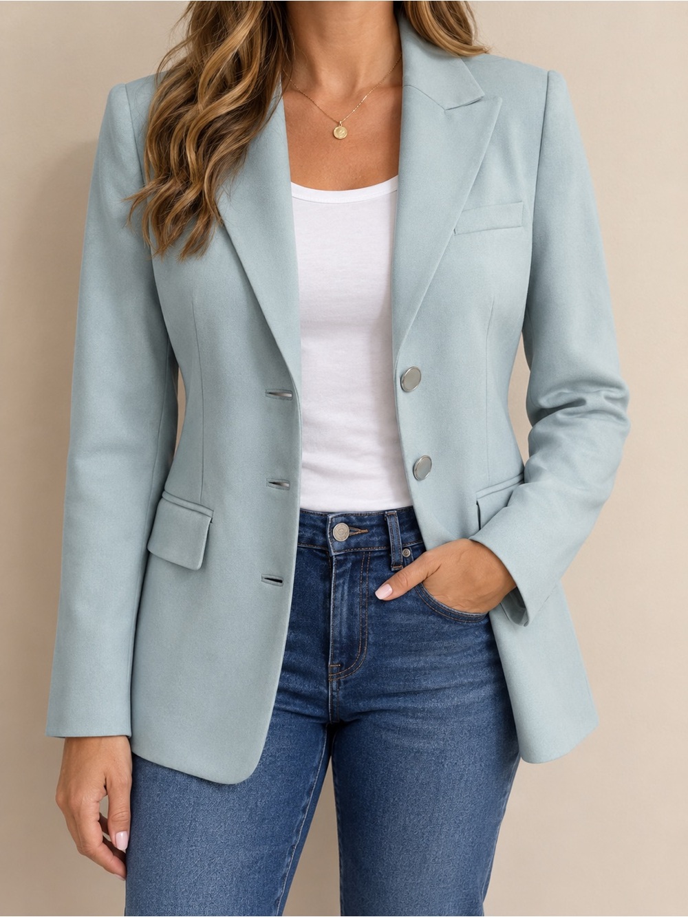 Ramy Brook Cherie Moonstone Blue Blazer Jacket size 0 NWT $395